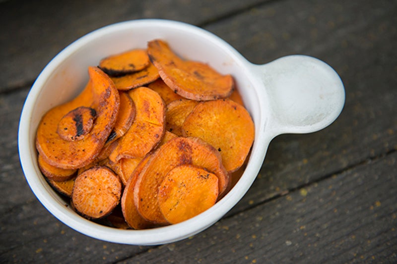 Spicy Grilled Sweet Potato Slices