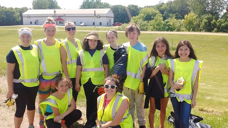 The Rock has been participating in the Adopt A Highway cleanup since 1990. On June 9 more than 40 youth and adults worked on the organization’s stretch of highway. Many of the youth are earning scholarships for camp and trips this summer. -Provided