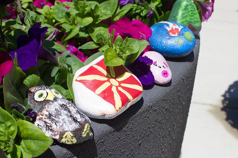 People can paint the rocks however they choose, but organizers ask that images be family-friendly. - Sarah Stultz/Albert Lea Tribune