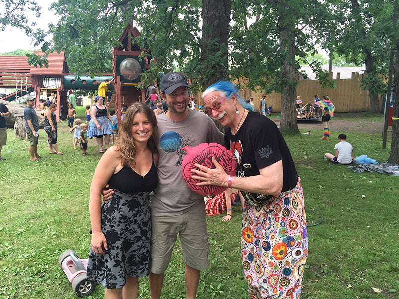 Amie Bartlett & Jay Sullivan, proprieters of Harmony Park, hosted Patch Adams during their annual charity event, Project Earth. -Provided