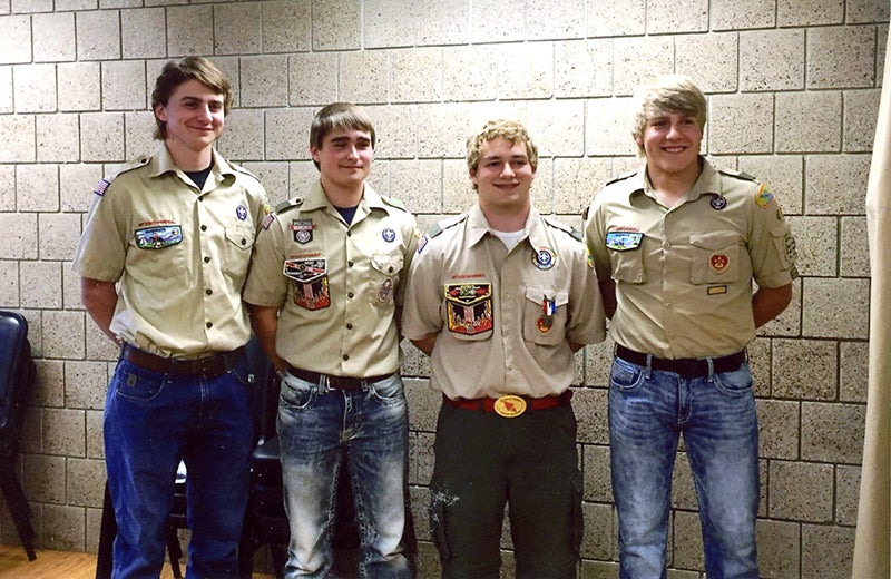 The United South Central class of 2016 included four Eagle Scouts, Justin Ramaker, Corey Ehlert, Aaron Nasinec and Casey Dobbe. - Provided