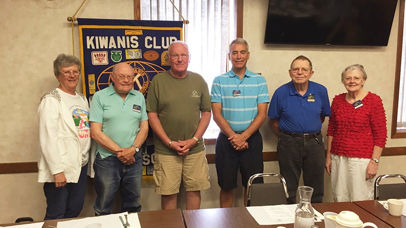 Golden K1 Club President Doug Christopherson recently  welcomed five new members to the group. Members shown include, from left, Julie Ehlers, Paul Ehlers, Christopherson, Randy Nichols, Marvin Gehle and Jean Gehle. - Provided