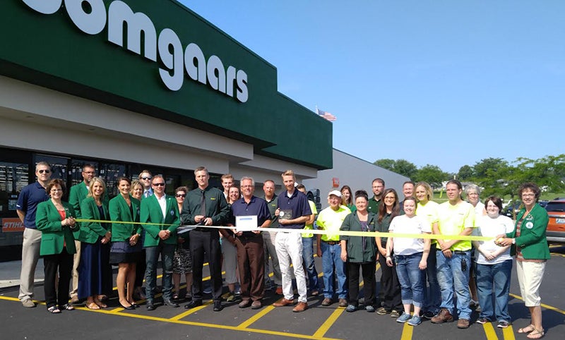 The Albert Lea-Freeborn County Chamber of Commerce ambassadors welcomed Bomgaars to the chamber during its ribbon cutting ceremony Thursday in Albert Lea. -Provided