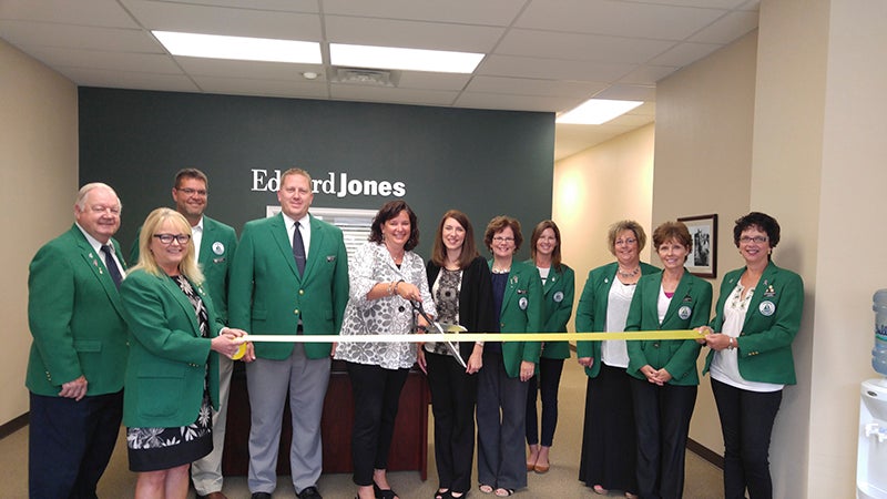 Albert Lea-Freeborn County Chamber of Commerce ambassadors recently visited Edward Jones Financial Adviser Angie Eggum at her new location at 127 S. Broadway in Albert Lea. -Provided