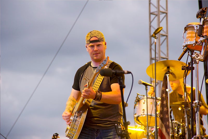 A guitarist performs Thursday night at Freeborn County Fair.  - Sam Wilmes/Albert Lea Tribune