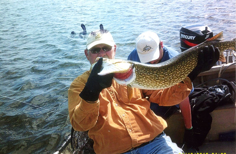 Randy Tuchtenhagen of Hartland caught this 38-inch northern pike June 22 on North Knife Lake in Manitoba, Canada. -Provided