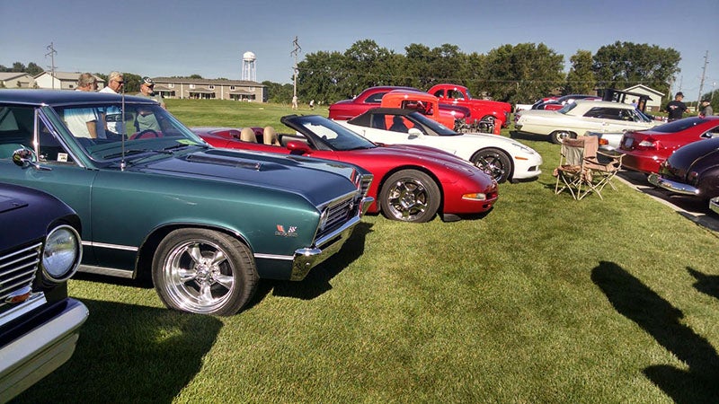 More than 150 cars participated in the fifth annual Cruise to the Cove car show at Wednesday at Wedgewood Cove Golf Club. - Marsha Rafdal/Albert Lea Tribune