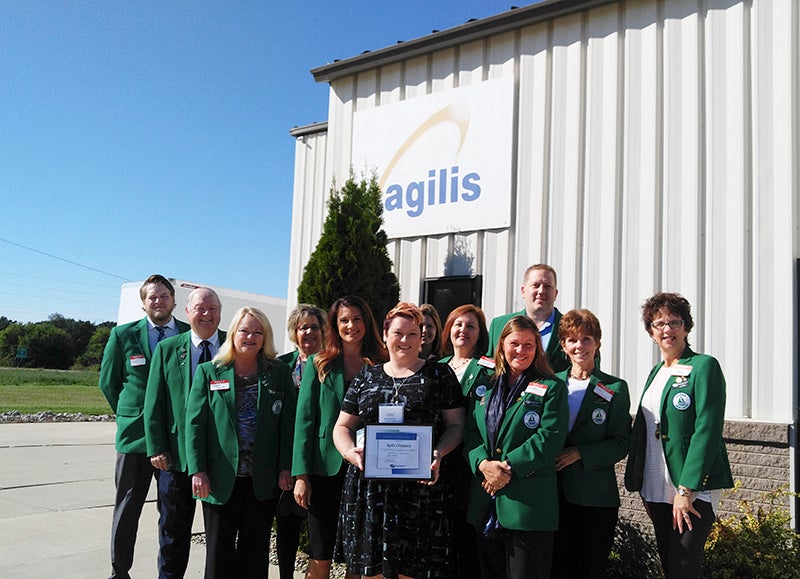 Albert Lea-Freeborn County Chamber of Commerce Ambassadors recently welcomed Agilis to the chamber. -Provided