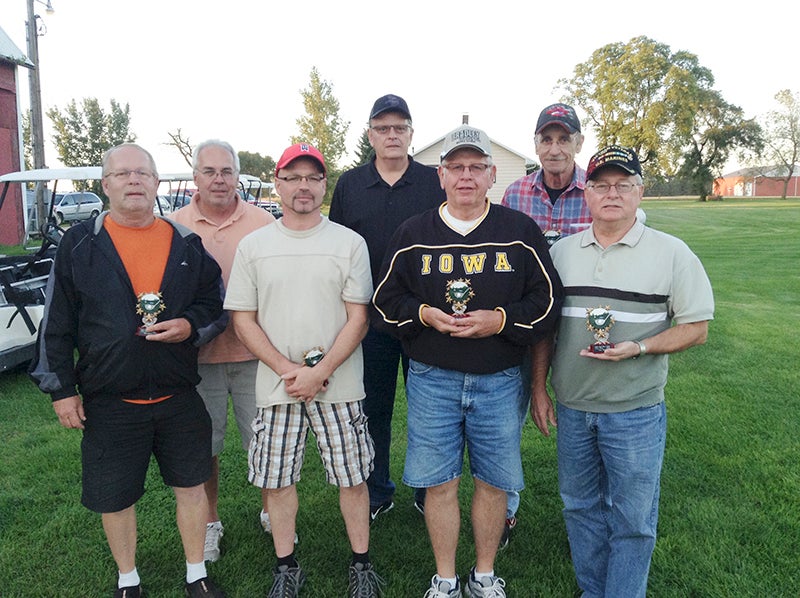 Taco Johns took first place in the Clarks Gorve men’s league this past summer. From left are Greg Tusen, Larry Nawroth, Dale Tews, Steve Dugan, Larry Hopkey, Jerry Scott and Ray King. Not pictured are Kenny VanRiper, Craig Westrum and Ken Breamer. Provided