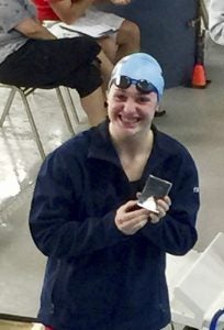 Emily Taylor won the 50-yard freestyle with a time of 25.18 Wednesday. - Provided