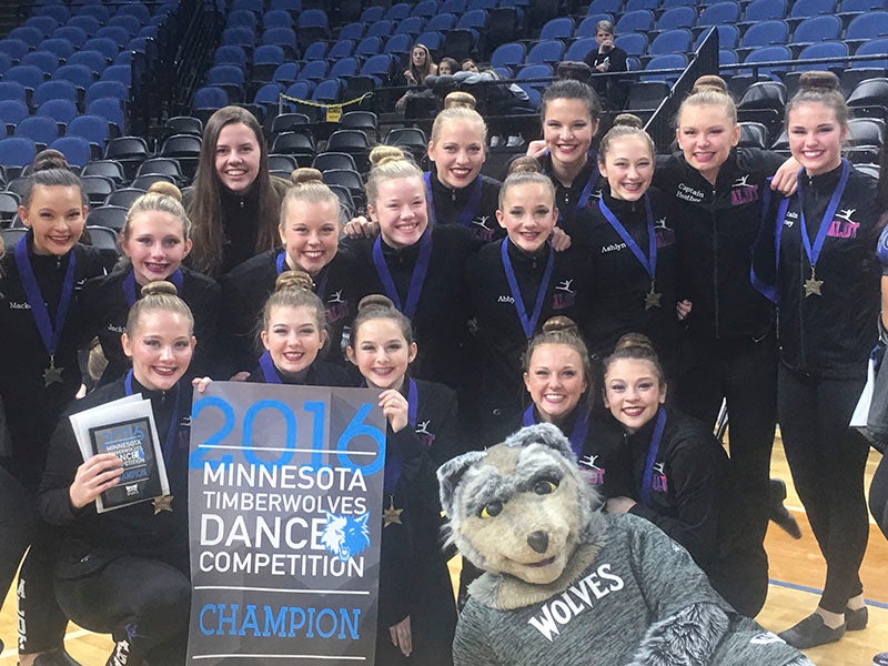 The Albert Lea jazz team took home first place at the Minnesota Timberwolves Dance Competition Dec. 3 at Target Center. Provided