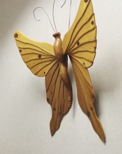 A butterfly can sometimes be seen as a symbol of recovery. This butterfly hangs on the wall in the hallway near Fountain Centers Medical Director Tyler Oesterle's office. — Sarah Stultz/Albert Lea Tribune