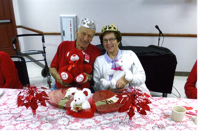 Duane Peterson and Alberta Alderson were crowned king and queen last Feb. 10 at the Valentine’s Day party at the Senior Center in Albert Lea. — Provided
