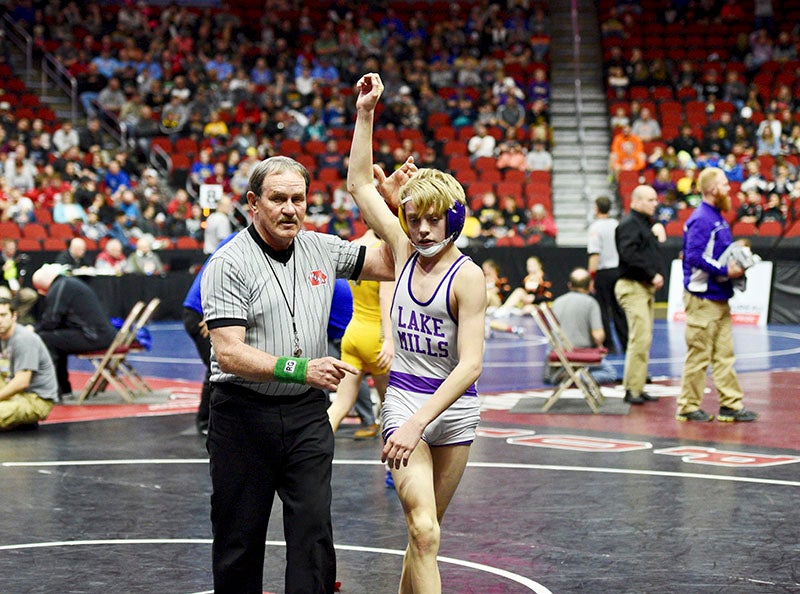 Caiden Jones took home fourth place at the Class 1A state tournament in the 106-pound class. Lory Groe/For The Albert Lea Tribune