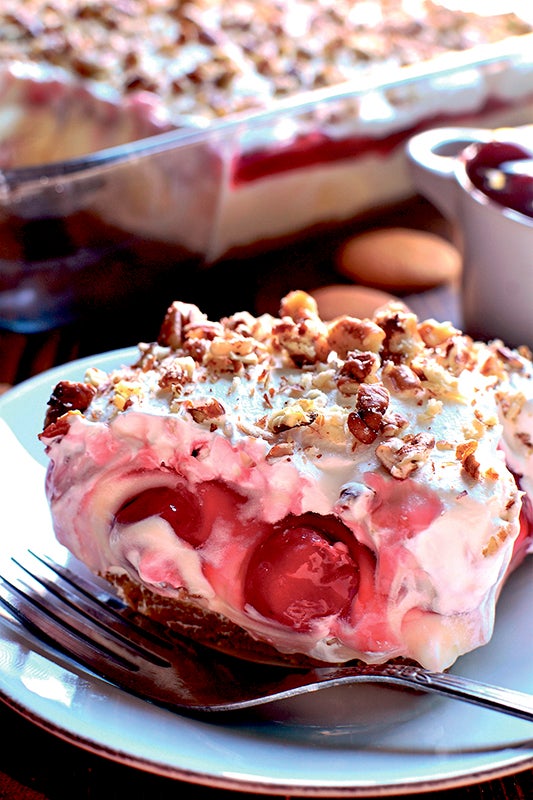 Cherry Cheesecake Lush Dessert.
